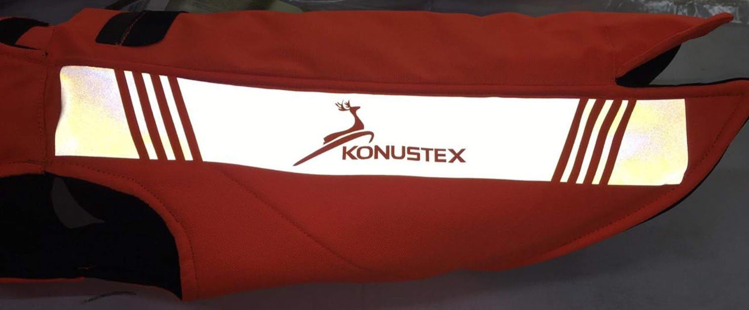Gilet protettivo alta visibilità per cani, Arancione, Konustex, Resistente all'abrasione e all'impatto (65)