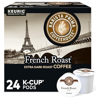 Barista Prima Coffeehouse, French Roast Keurig Single Serve K-Cup Pods, 96 Count