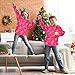 Aflyko Girls Warm Coat Pink Vivid Flamingo Zip-Up Hoodie Fleece Outerwear Kids Pink Hooded Jacket Children's Fashion Durable Sweatshirt 7-8T
