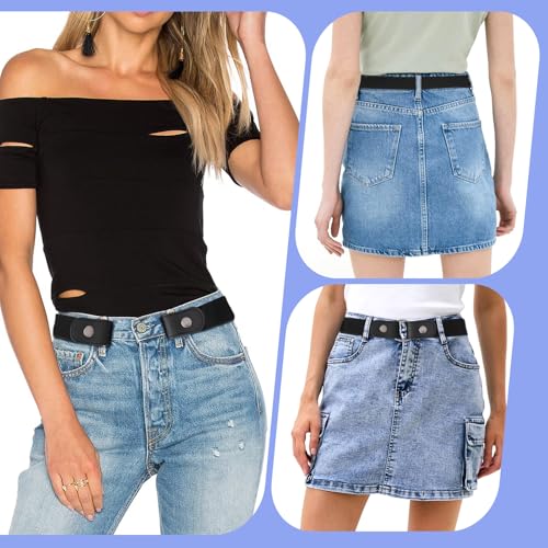 AZY No Buckle Belt for Women & Men – Elastic Stretch Belt for Jeans and Pants, Comfortable and Adjustable2