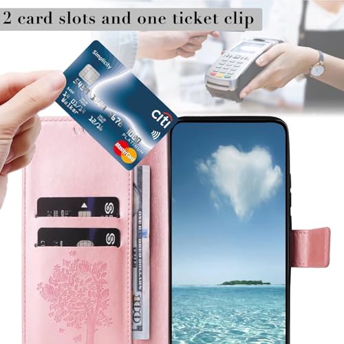Coque Xiaomi Redmi 14C motif papillon en relief or rose - 4