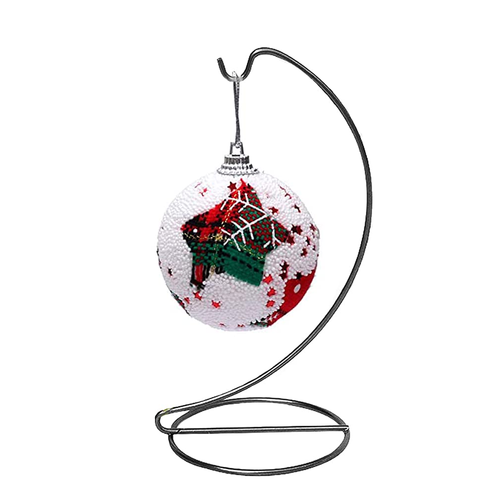 YEARCHY Ornament Display Hanger Rack Stand Hook Chrismas Ornament Party Decoration Holder Air Plant Flower Pot Hanging Terrarium Home Office Decoration (1, 9.1''x4.1''), Black