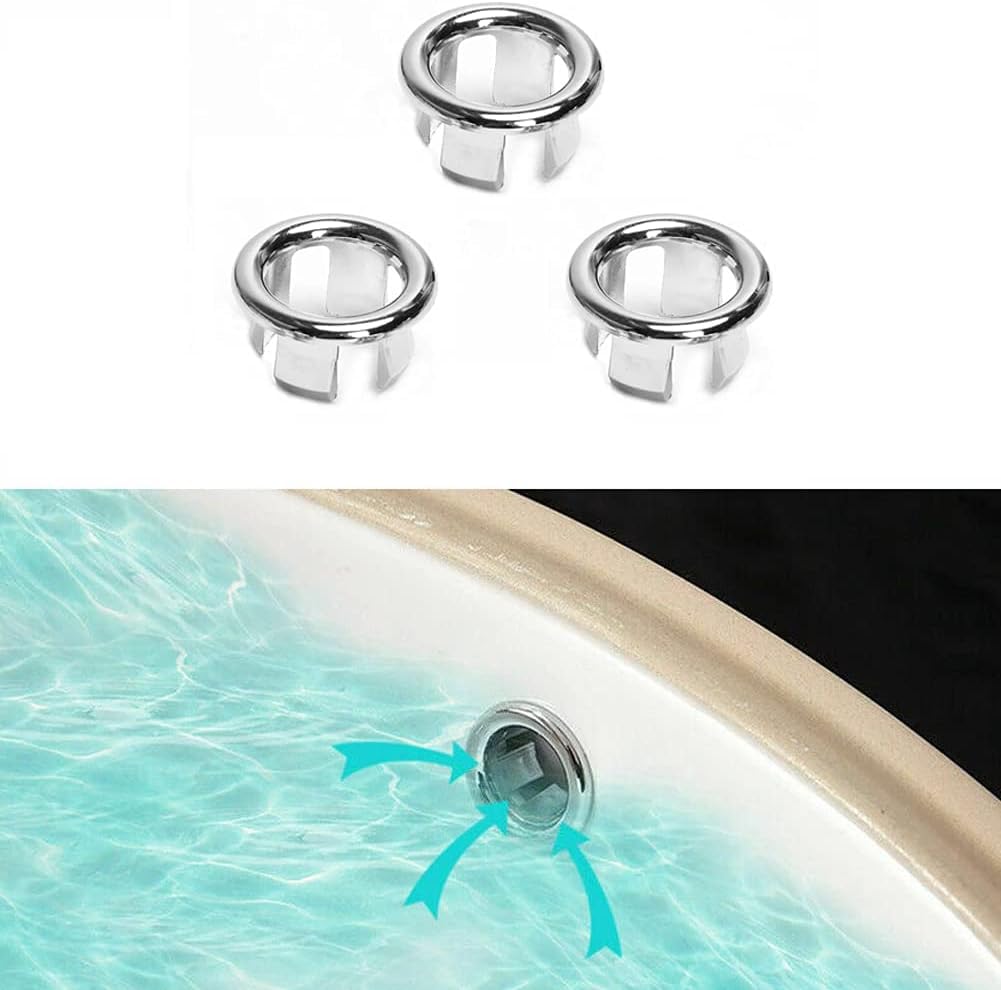 10 Stück Universelle Waschbecken Überlauf Abdecku Produktbild-Vorschau 6