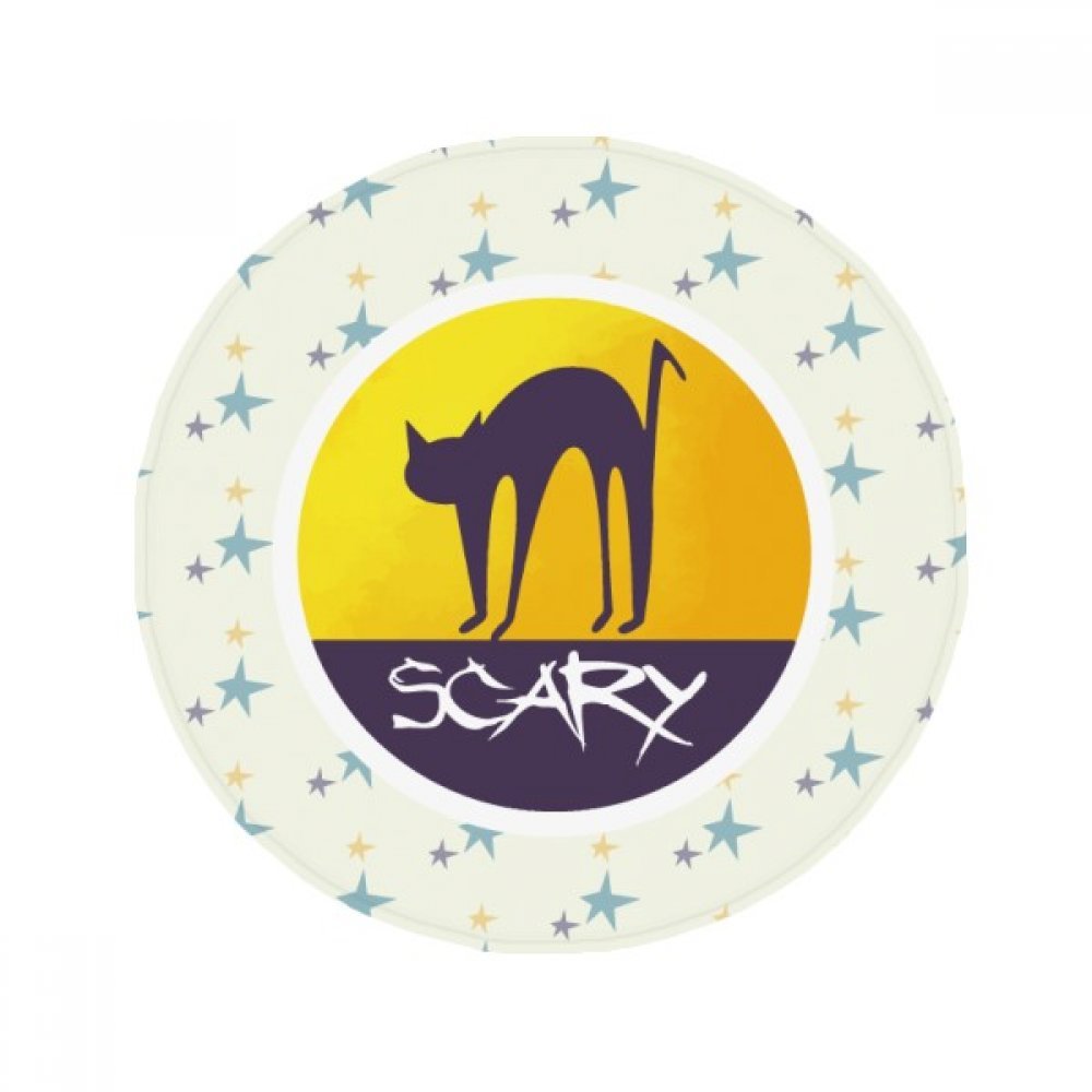 Tapis de bain rond chat Halloween de 60cm antidérapant multicolore pour salon et entrée
