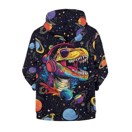 Dinosaur Theme Boys 6-16 Years Zip Up Hoodie Comfy Long Sleeve with Pockets Casual Kid Hooded Sweatshirts 6