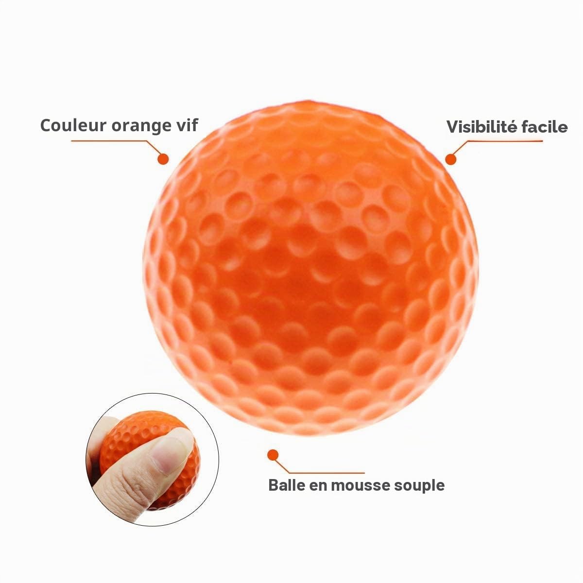 Kofull Golf éponge en Mousse PU Balles de Golf Pratiquer Intérieur ou extérieur Practise Training Doux Balles