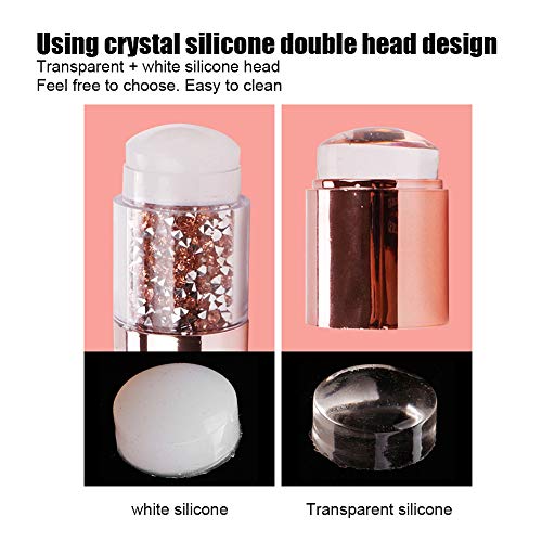 Uxsiya Double Head Nail Stampers Printing Scrapers Manicure Stamping Kit Silicone Stampers For Nail Art Lovers For Home Nail Diy #TOP7
