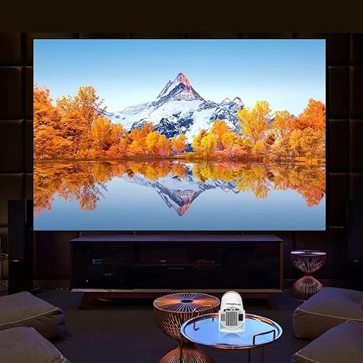Image of Krisons Zytel-003 Smart LED Projector with Free 20 Watts SoundBar,1080p HD Resolution, Rotatable Design, Built-in Streaming Apps(Netflix etc.), 3500 Lumens, Screen Mirroring,1+16GB,Android+BT+WiFi