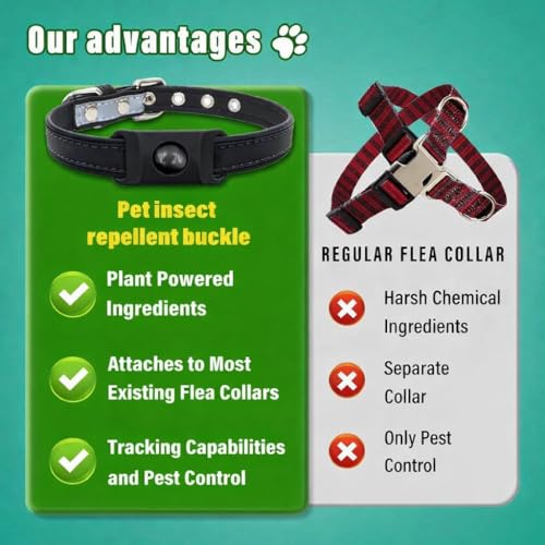 Image of FurLife Flea & Tick Protection Pet Tag - Waterproof Collar Pendant for Dogs & Cats | Safe & Lightweight for All Breeds - (Black)