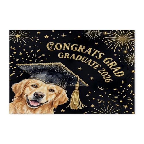 Puzzle de graduación de Golden Retriever: revive el orgullo de la clase de 2026 en 1000 piezas