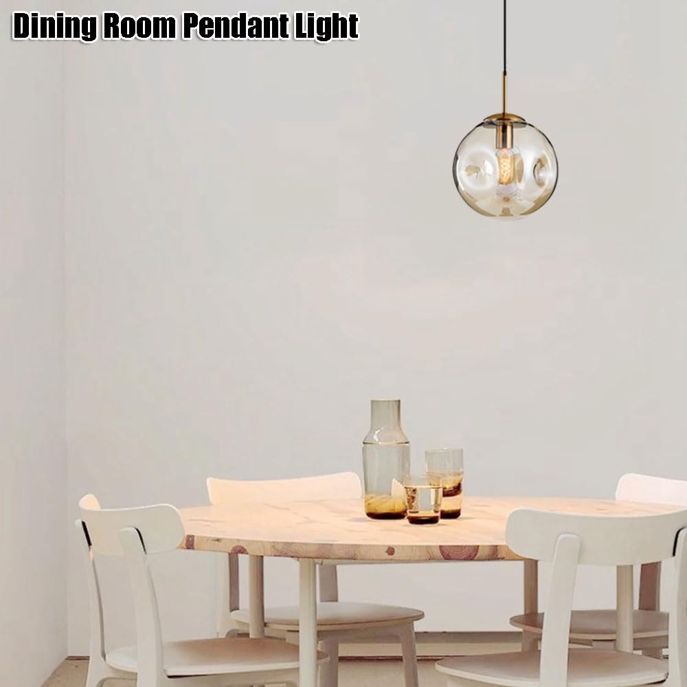Nowoczesna lampa wisząca w prostym stylu z głowicą, lampa sufitowa z cokołem E27, szkło osobiste, lampa oświetleniowa do dekoracji sypialni, kuchni, restauracji