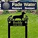 Dachshund Dog Name Memorial Garden Stake Personalized Outdoor Decor,Custom Pet Metal Sign Grave Marker,Customized Remembrance Gifts for Pets Lover,Engraved Dogs Plaque Tombstone for Cemetery Yard Lawn