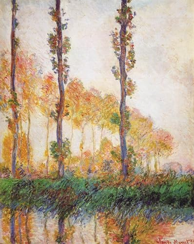 Poster Pioppi de Claude Monet Impresion en Lienzo para Decoracion del Hogar 60x90cm