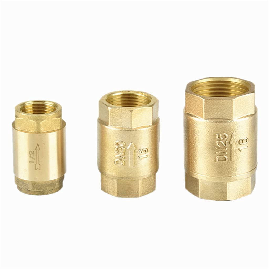 FIDALIKA Valvola di Non Ritorno in Ottone, 1/2 "3/4" 1 "1-1/4" 1-1/2 "2" Femme Femme Femneo Bocca Valvole di Controllo Verticale Valvole 1 PZ (Size : DN50)