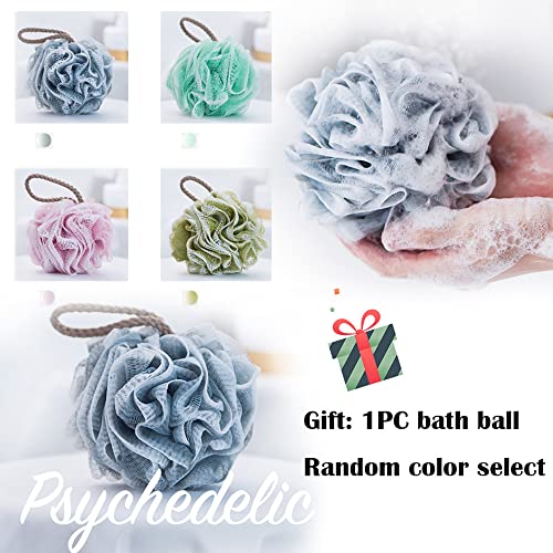 Hearda Moderne 4-Teiliges Duschvorhang-Set für Badezimmer, 3D Sonnenblume-Druck rutschfest WC-Vorleger + WC-Deckelbezug + Badematte + Duschvorhang mit 12 Haken (4PC,Kunst) – Bild 7