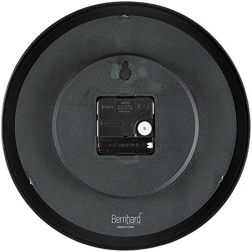 Image of Bernhard Products - Black Wall Clocks, 2 Pack Silent Non Ticking 10 Inch Quality Quartz Battery Operated Round Easy to Read Home /Office /School Clock (Black)