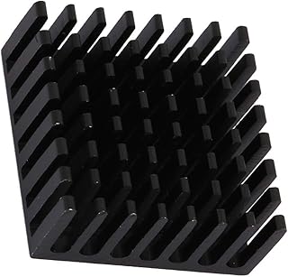 Alvinlite 10Pcs Heatsink 25x25 x10mm |0.9x0.9x0.4 in| Black Aluminum Heat Sink Chip Cooling Fin for PCB|Power Amplifier|etc Heatsink Aluminum