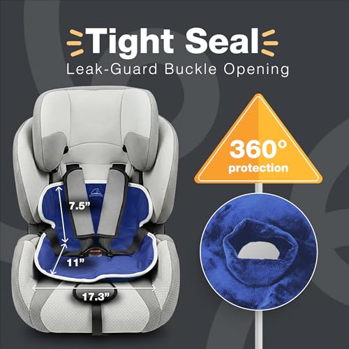 Image of Bear and Care - Potty Training Car Seat Protector - Waterproof Car Seat Liner - Piddle Pads for Stroller, Toddlers & Baby Carseat - Travel-Friendly Washable Liner Mat for Spills Leak (Blue, Pack of 2)