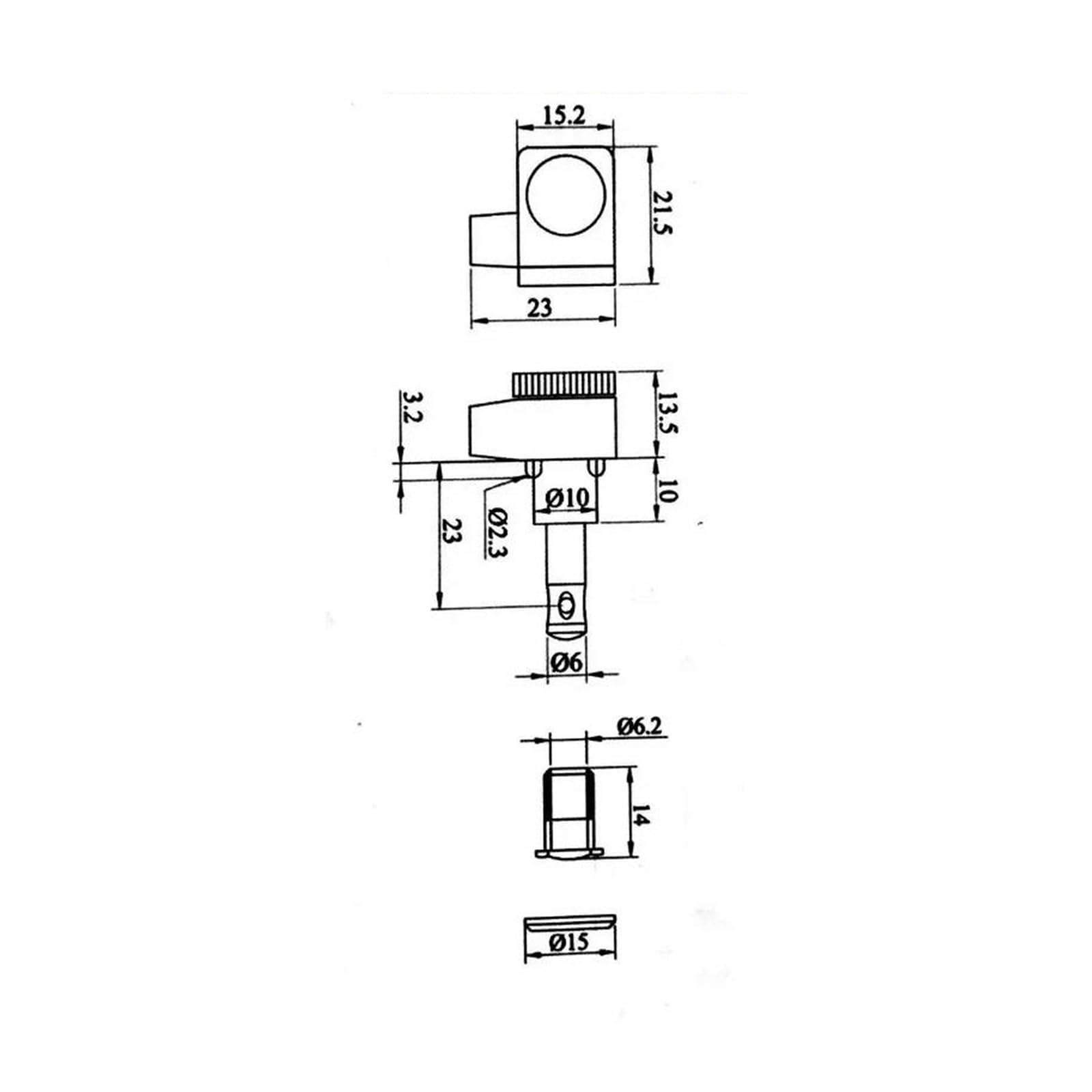 1 Zestaw Bezśrubowych Kołków Tuningowych Z Mechanizmem Blokującym 6R/6L Profesjonalne Kołki Do Strojenia Gitary(PRO P434 BK)