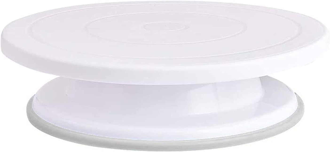 PAN PACIFIC® Plastic Cake Decorating Revolving Turntable Stand, 28cm, White