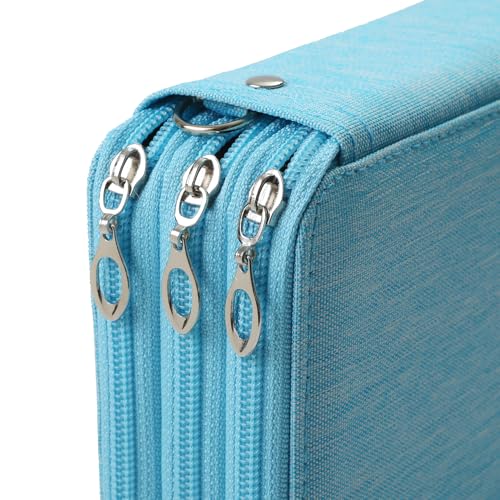 Image of Portable Colored 72 Slots Pencil case Organizer with Printing Pattern for Watercolor Pens, Pencil Case Organizer for Artist