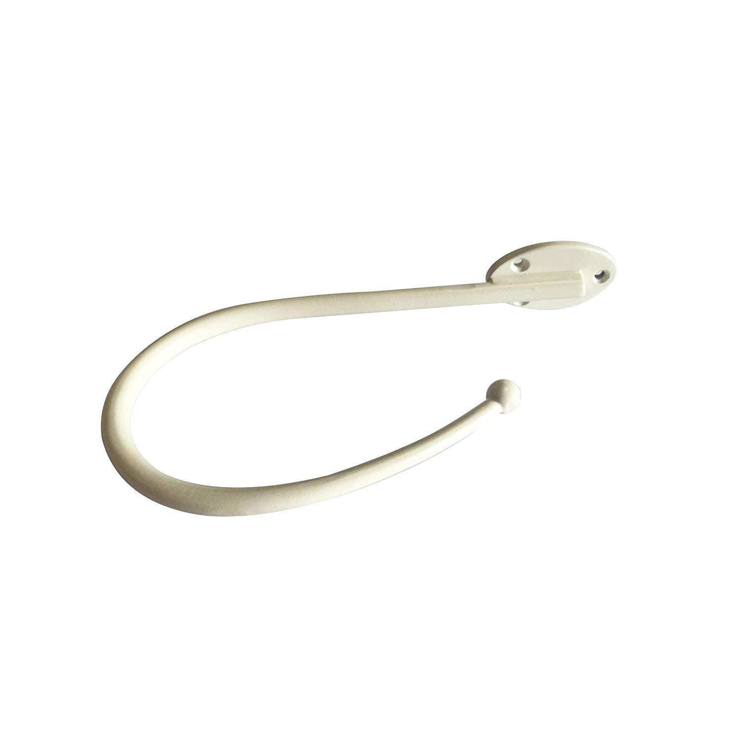 Jones Interiors2 Curtain Holdbacks Metal Hold Back Fabric Drape Holders (Cream)