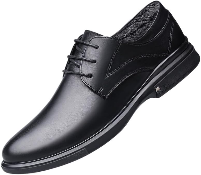 Men's Lace-up Business Dress Shoes Black Casual Shoes Breathable Soft Sole British Korean Wedding Shoes for Men