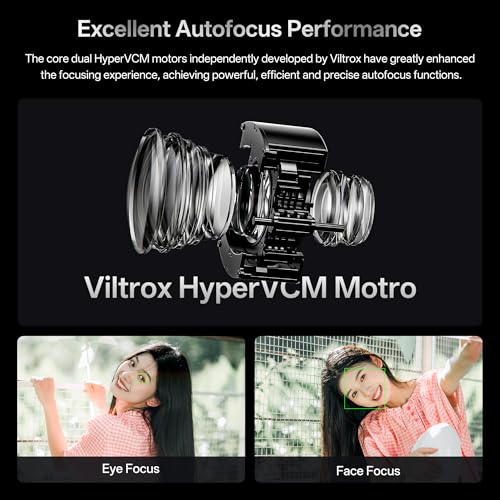 Image of VILTROX AF 56mm F1.2 Pro E Lens for Sony E Mount, 56mm f /1.2 Wide-Angle Fixed-Focus APS-C Lens with HyperVCM Motor Compatible with Sony Camera a7IV a7RV a9II a7CII ZVE1 A1 a6700 a6400