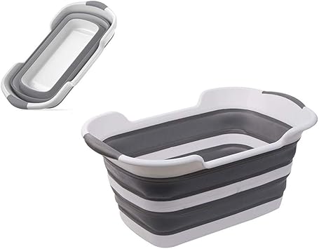 Amazon 折りたたみたらい 大型 洗い桶 犬バスグッズ 猫犬お風呂用 大型バケツ 大容量 犬用 ペット用バスタブ 洗濯バケツ ソフトタブ 洗濯たらい 水抜き栓付き 衣類 靴つけ洗い コンパクト収納 衣類 タブワイド キッチン アウトドア 持ち運び便利 Alicarr シャワー