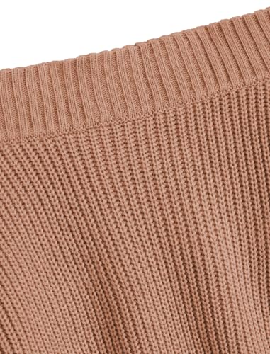 Image of ZAFUL Sweaters for Women Off Shoulder Knit Sweater with Long Sleeve Loose Pullover Jumper Tops