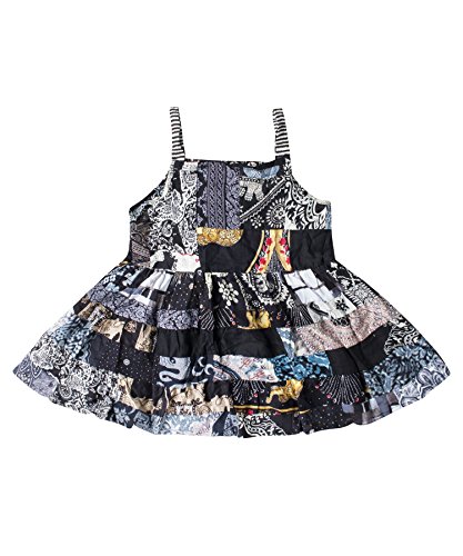 LOFBAZ Kids Patchwork Style Summer Dress