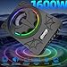 SCBPAUD 1600W Slim Underseat Subwoofer with Built-in Amp 10 Inch Sub | RGB Ambient Lighting, LPF/Gain/Bass Boost Controls, Individual Controls, Distortion-Free Deep Bass | Universal Fit for All Car