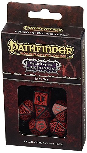 Q Wokshop Pathfinder Wrath Of The Righteous Rpg Ornamented Dice Set 7 Polyhedral Pieces #TOP3