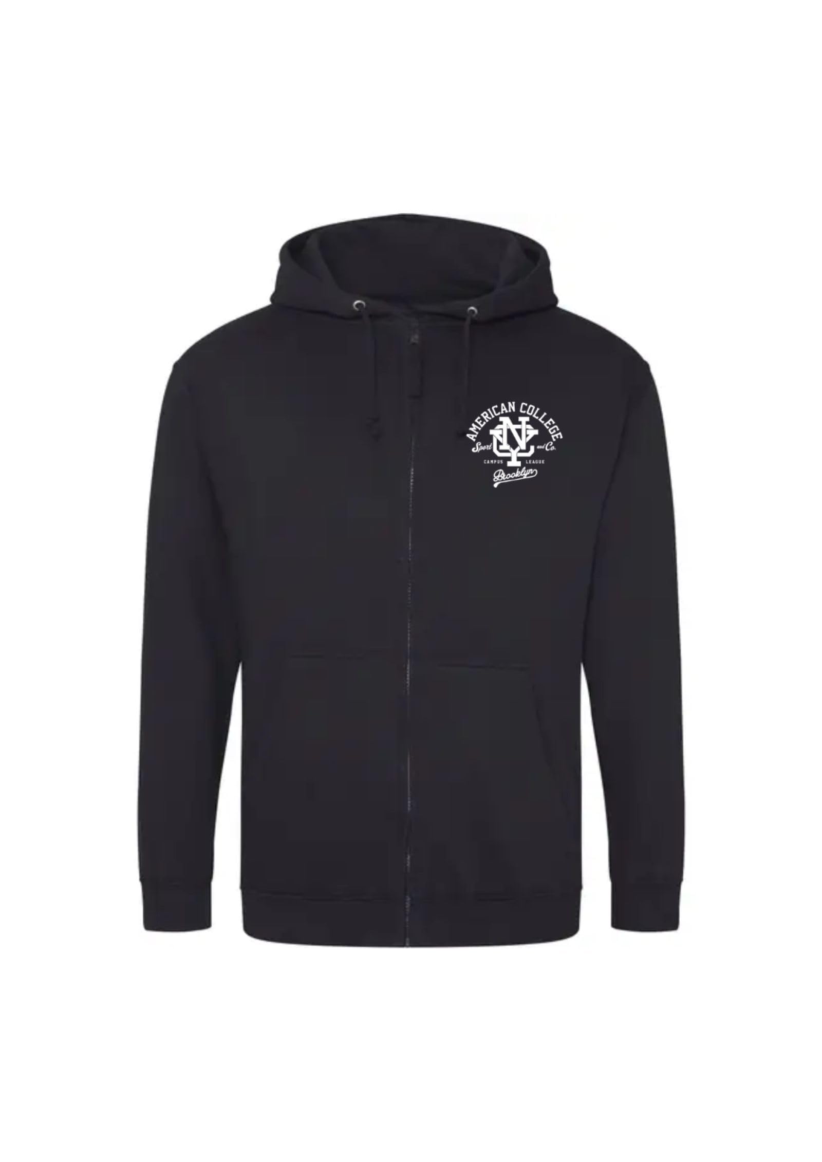 AMERICAN COLLEGE USA Bluza z kapturem sweter z nadrukiem ciepłe ubrania mieszane męskie i damskie na co dzień model ACSZW6 czarny M, czarny, M