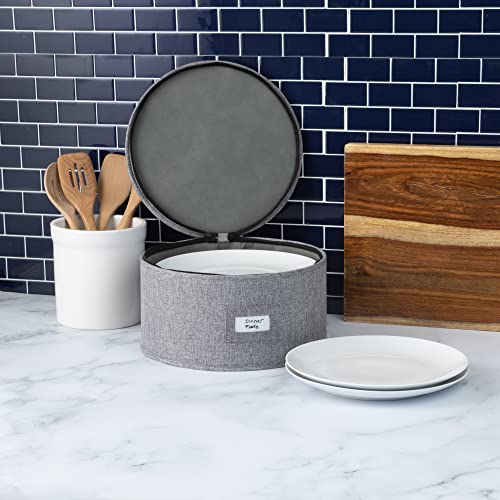 China Storage Container For Dinner Plate - 11.5" W X 7" H - Includes 12 Felt Dividers. Hard Shell And Stackable With Padded Interior #TOP5