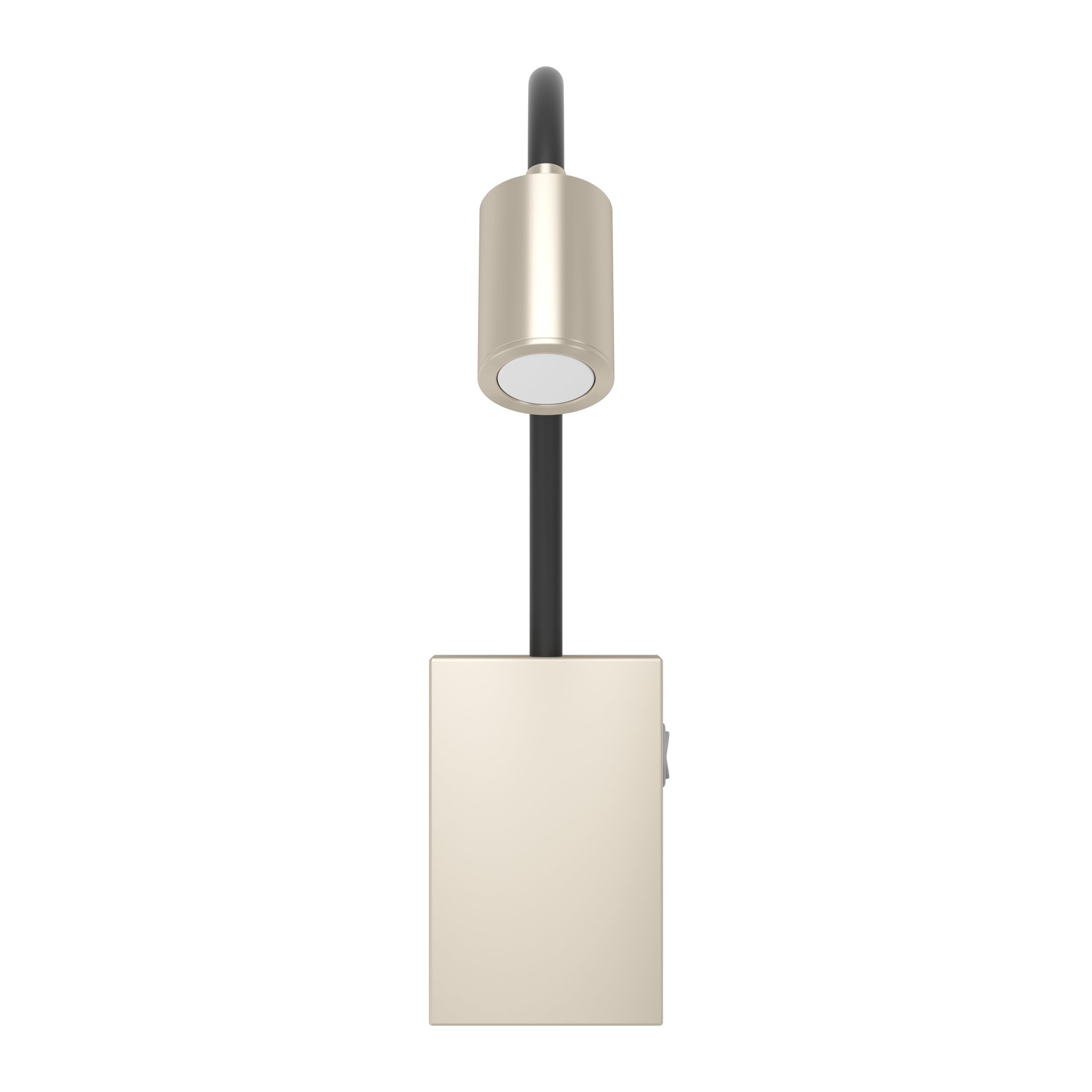 EGLO LED-Wandlampe Tazzoli, Wandleuchte mit USB-Anschluss, Wandstrahler | innen aus Metall und Kunststoff mit flexiblem Lesearm, Schlafzimmerlampe in Nickel-Matt, Schwarz, Leselampe warmweiß