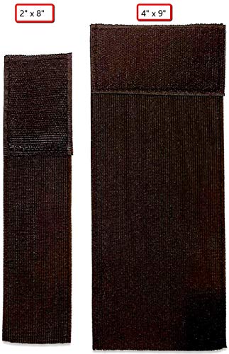 elastic hook and loop extender strap adds length to most ice packs belts ankle brace knee brace back brace vests and more - improve comfort and fit - extension strap - black 434 x 934