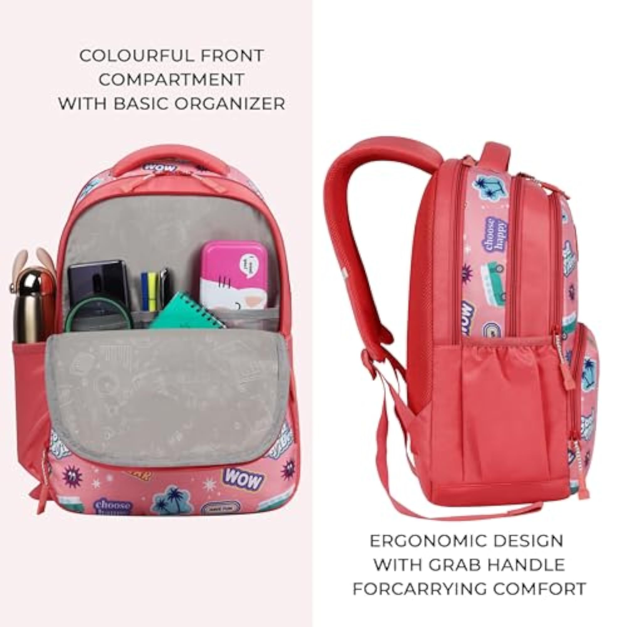 Wow 17"/25L Medium Water Resistant School Bag