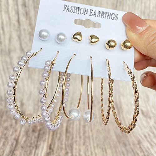 Image of Shining Diva Fashion Stylish Pairs Metal Earrings for Women and Girls