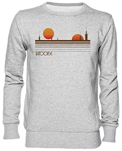 Sweat-shirt Tatooine gris coupe ample XXL jersey doux mixte