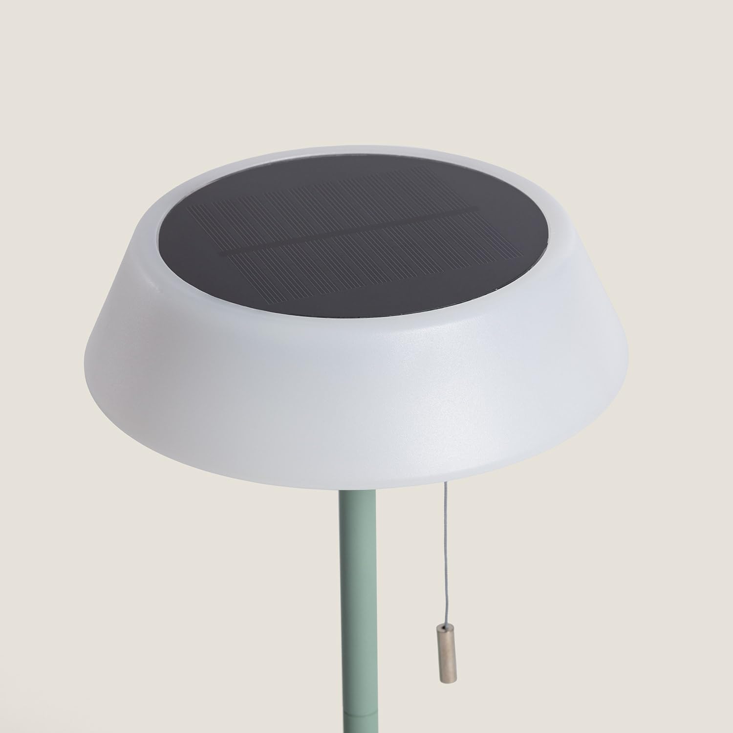 LEDKIA LIGHTING Lámpara de Mesa Solar Exterior LED 1.2W Metal Aldana Verde Celadón