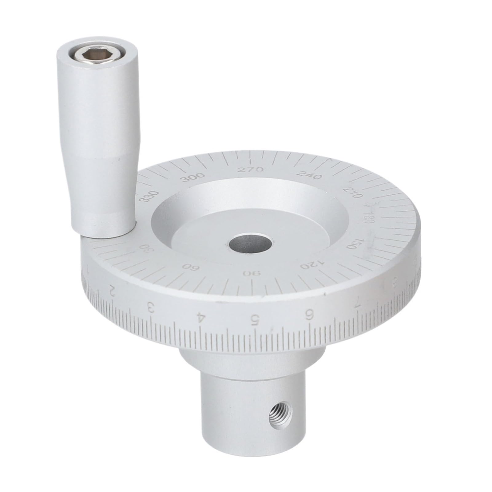 Wudcw Silver Lathe Handwheel 8Mm Inner Accuracy Aluminum Alloy Replacement Hand Wheel For Sliding Table Guide Rail