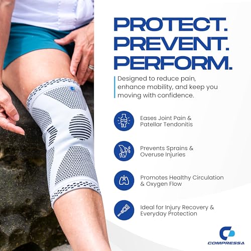 Image of Compressa Knee Sleeve for Women & Men (3-Pack Small) - Non-Slip Compression Support for Joint Pain, Muscle Recovery, Arthritis, and Injury Relief