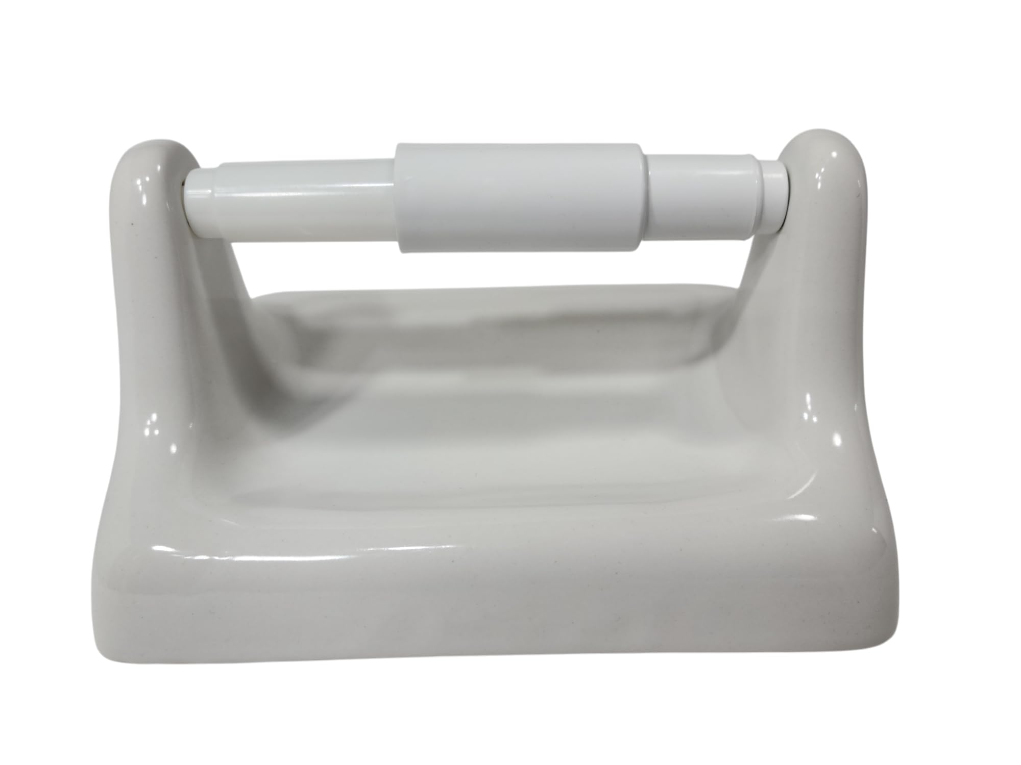 DALTILE Snow White Ceramic TP Toilet Paper Holder Wall Mount Thinset Installation Vintage Mid Century Modern Retro, BA1020T — Amazon image 2