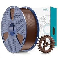 SUNLU PLA+2.0 Filament 1.75mm, Upgrade PLA Plus 3D Drucker Filament, Stärker und robuster, High Speed PLA+ Filament, Maßgenauigkeit +/-0,02mm, 1KG 3D Druck PLA+ Filament, Kaffee Braun