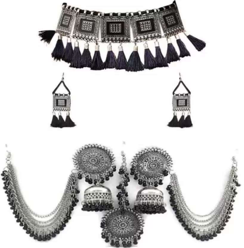 See full amazon price history chart for Zukhruf Oxidised Silver Traditional Jewellery Choker And MaangTikka Set for Girl & Women (Black & Silver) - Combo Pack Zukhruf Oxidised Silver Traditional Jewellery Choker And MaangTikka Set for Girl & Women (Black & Silver) - Combo Pack (B0BZYTZB5M) Amazon Price History, Amazon Price Tracker