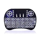 BOXPUT I8 Mini Keyboard Backlit Mini Wireless Keyboard with Touchpad Handheld Gaming Keyboard Mouse Combo Remote Control Multimedia Keys for PC Android TV Box Smart TV Remote