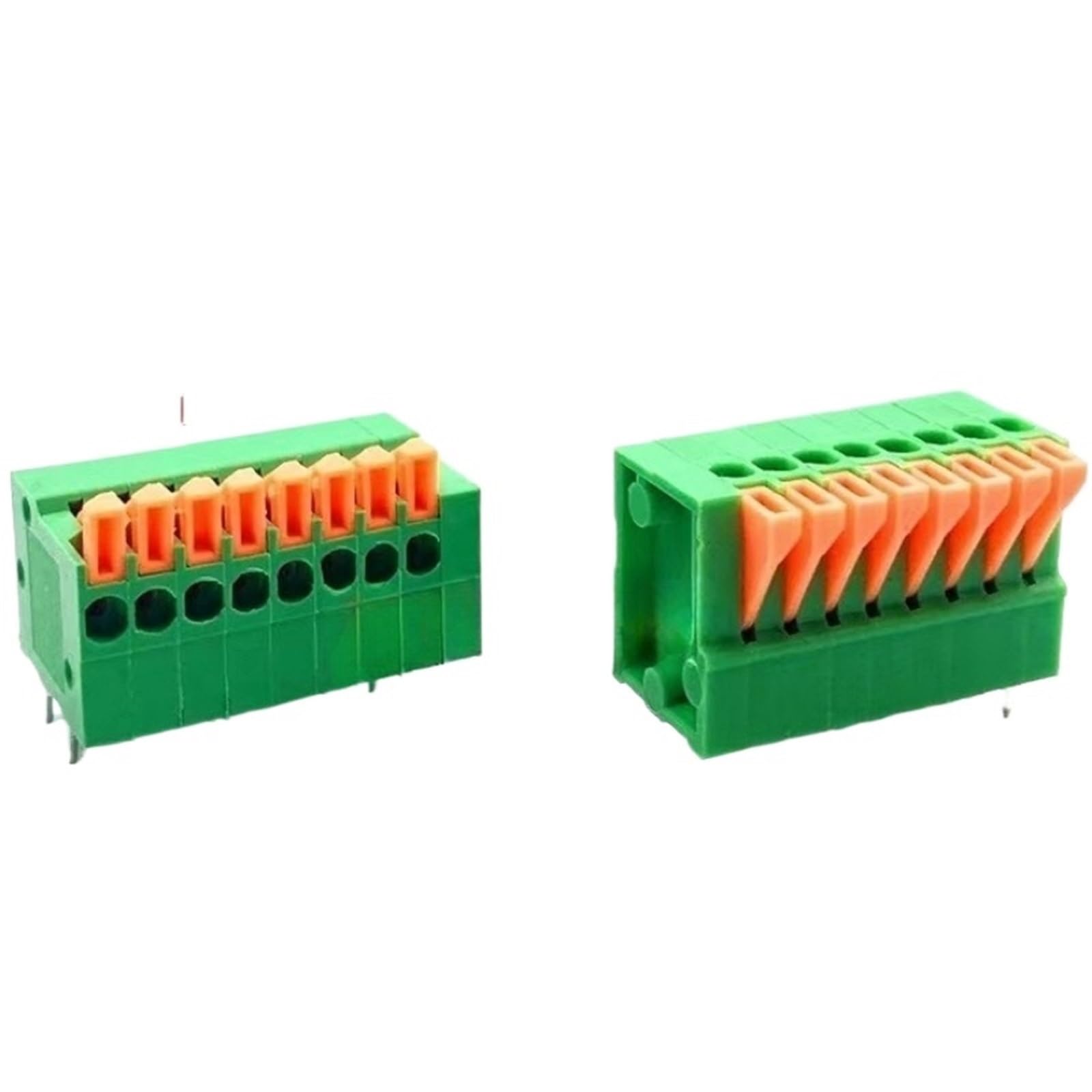 Blok zacisków bez śrub z wkładką sprężynową, skok 2,54 mm, KF141V KF141R, prosty/zakrzywiony, 5/10 szt. (KF141V, 50 szt., 4P)