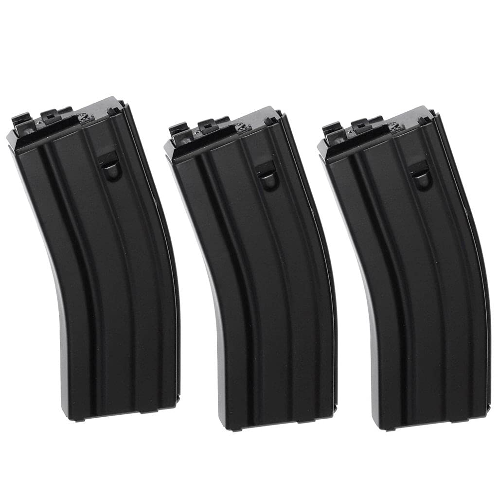 Airsoft Spare Parts WE (WE-TECH) 3pcs 30rd Gas Magazine for WE Open Bolt L85 / SCAR-L / R5C / T65 / HK416 / AR M4 M16 GBB Rifle Black