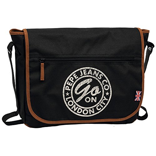 Pepe Jeans Carterón Portaordenador  Diseño Dorian  Color Negro  11.78 litros